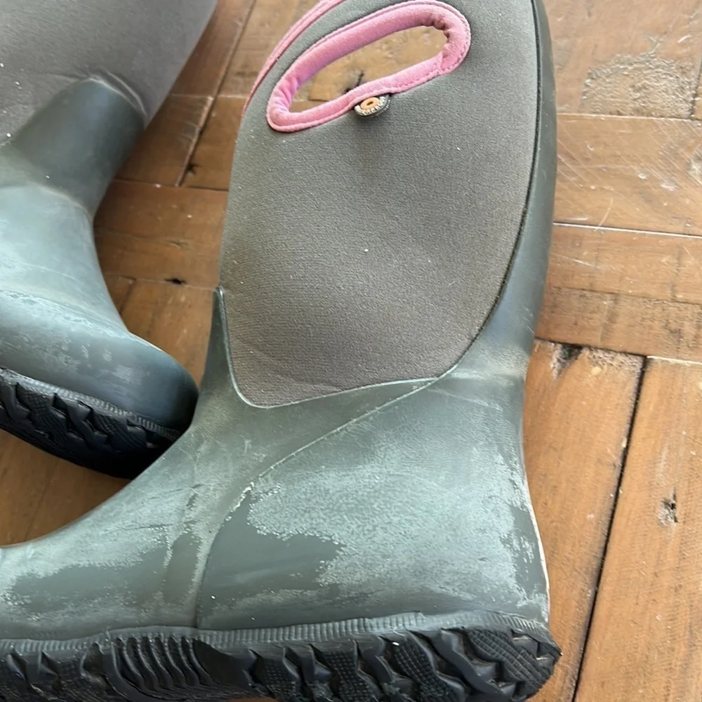 Bogs York solid green gray winter boots
